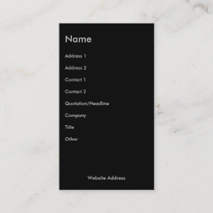 Cartão De Visita Após a obscuridade