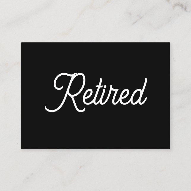 Cartão De Visita Aposentado (Frente)