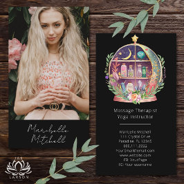 Cartão De Visita Apoteário de Óleos Essenciais Magicais Boho Yoga F