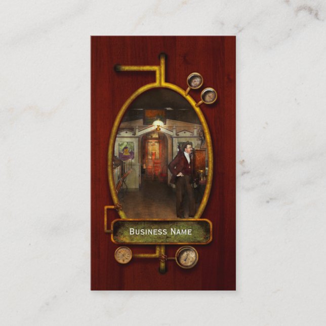 Cartão De Visita Apothecary - Espell books e Poções 1913 (Frente)