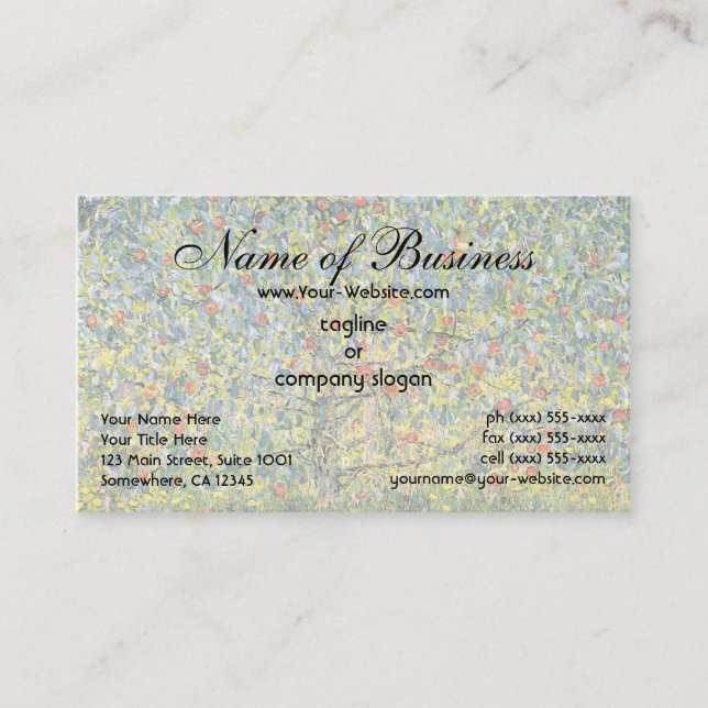 Cartão De Visita Apple Tree (1912) por Gustav Klimt (Frente)