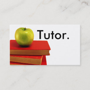 Cartão De Visita Apple & tutor verdes dos livros