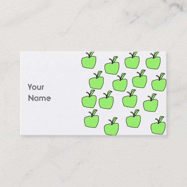 Cartão De Visita Apple verde modela (Frente)