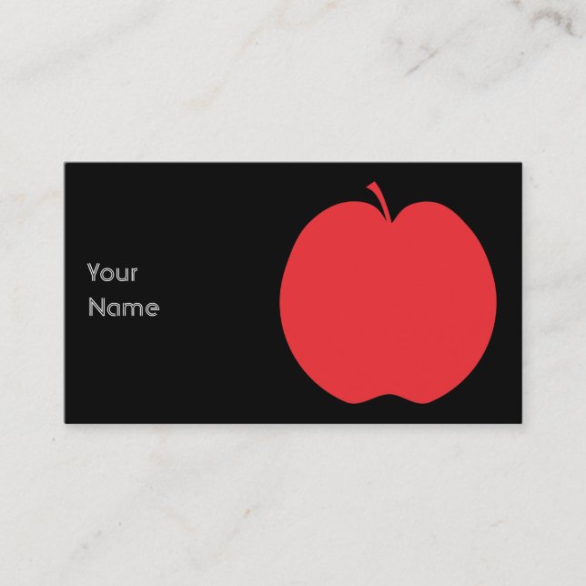 Cartão De Visita Apple vermelho (Frente)