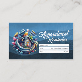 Cartão De Visita Appointment Reminder House Cleaning Housekeeping