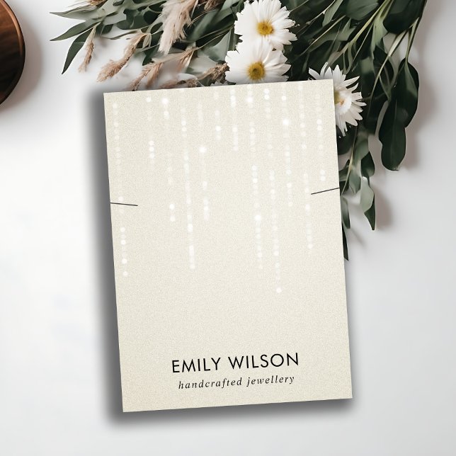 CARTÃO DE VISITA APRESENTAÇÃO DE BANDA DO NECKLACE STRINGS DE LUZ B (Criador carregado)