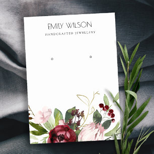 CARTÃO DE VISITA APRESENTAÇÃO DE OUVIDOS FLORAIS DE PROTEA COM BU