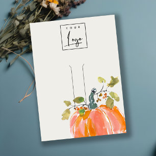 Cartão De Visita Apresentação de Pumpkin de Aba de outono