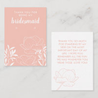 Apricot Floral Bridesmaid Obrigado A Ouvir