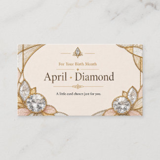Cartão De Visita April Diamond Birthstone Shop Card