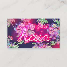 Cartão De Visita Aprovação de néon mas cabelo do fulgor 311