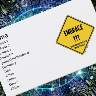 Cartão De Visita Aproveite A Incerteza Sua Sanidade Neste Sinal De 