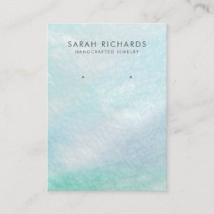 Cartão De Visita Aqua Blue Madre do Vídeo Bonito de Pérola