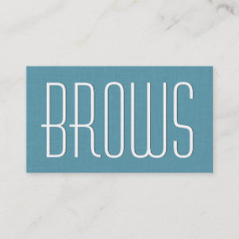 Cartão De Visita Aqua COSMETOLOGIST - BROWS Simple Style V63D