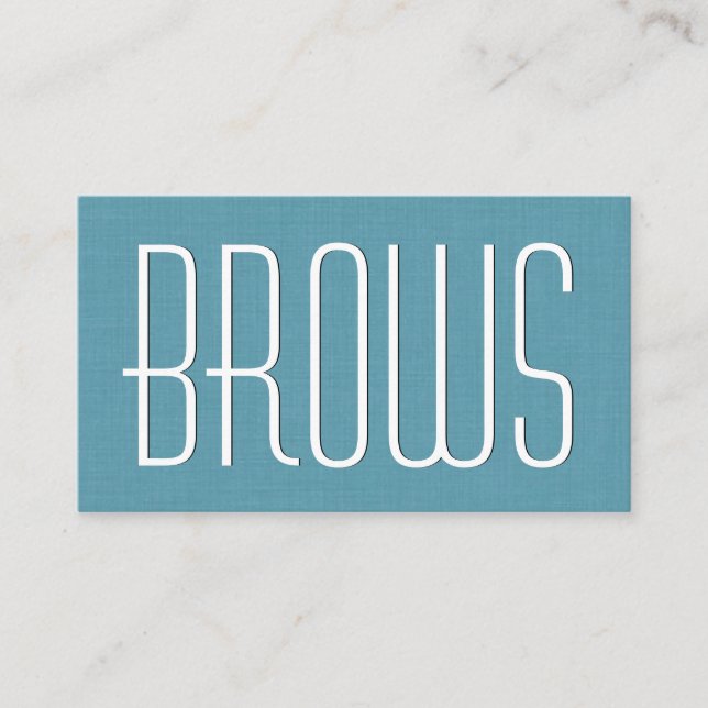 Cartão De Visita Aqua COSMETOLOGIST - BROWS Simple Style V63D (Frente)