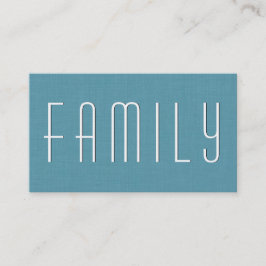 Cartão De Visita Aqua FAMILY COUNSELOR Estilo Simples V39