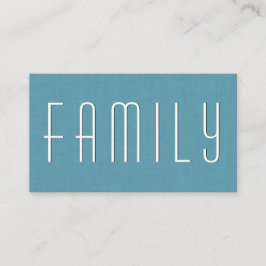 Cartão De Visita Aqua FAMILY COUNSELOR Estilo Simples V39