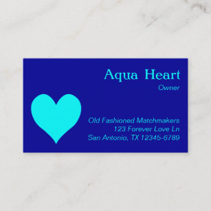 Cartão De Visita Aqua Heart