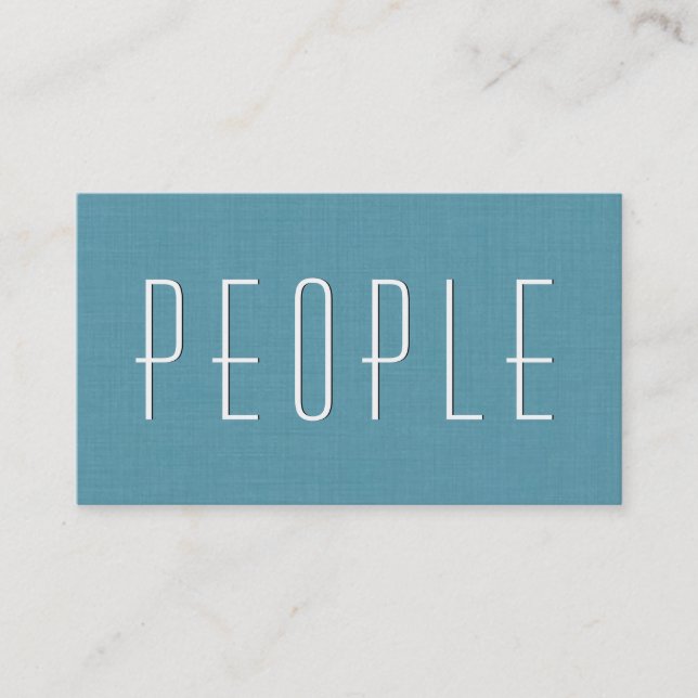 Cartão De Visita Aqua HUMAN RESOURCES CONSULTANT Simple Style V54 (Frente)