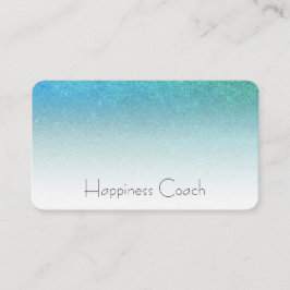 Cartão De Visita *~* AQUA TURQUOISE BLUE Gradient Branco