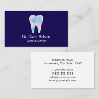 Cartão De Visita Aquarela Dentária Elegante