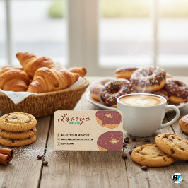 Cartão De Visita aquarela e folha escura