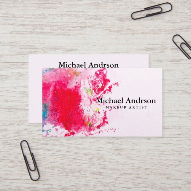 Cartão De Visita Aquarela Elegante (Frente/Verso In Situ)