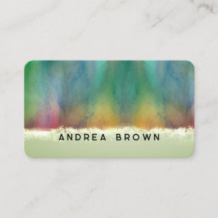 Cartão De Visita aquarela elegante, colorido duplo, personalizado