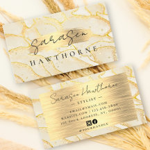 Aquarela Faux Gold Foil Ícones das Mídias Sociais 