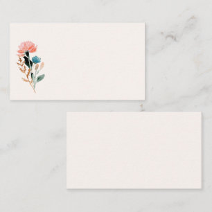 Cartão De Visita Aquarela Floral