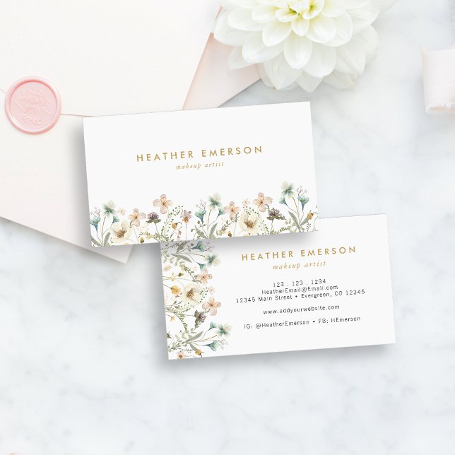 Cartão De Visita Aquarela Floral (Criador carregado)