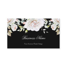 Aquarela Floral Elegante Rosas Brancas Rosa Preto
