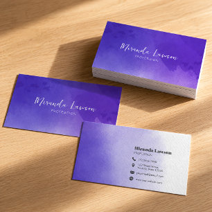 Cartão De Visita Aquarela Lavanda