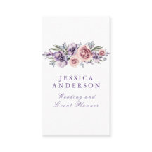 Aquarela Púrpura Floral Elegante Boêmia