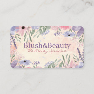 Cartão De Visita Aquarela   Quadro de Flores Pintadas à Mão