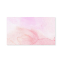 Cartão de Visita Aquarela Rosa