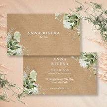 Aquarela Verde Floral Rústico Kraft
