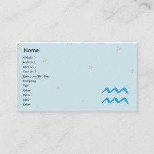 Cartão De Visita Aquário - negócio