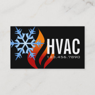 Cartão De Visita Aquecimento e refrigeração, ar condicionado, HVA