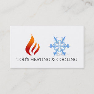 Cartão De Visita Aquecimento e refrigeração, ar condicionado, HVA