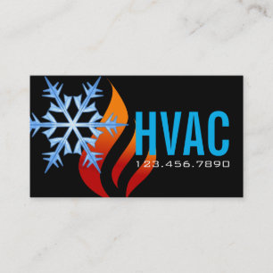 Cartão De Visita Aquecimento e refrigeração, ar condicionado, HVA