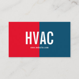 Cartão De Visita Aquecimento e refrigeração, ar condicionado, HVAC