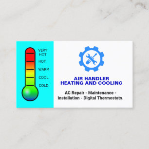 Cartão De Visita Aquecimento e refrigeração (serviços de reparação)