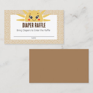 Cartão De Visita Aqui vem a placa de sopro da Fralda do Sol