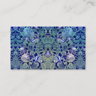 Cartão De Visita Arabesque do Victorian, ALAMEDA - verde do marinho