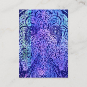 Cartão De Visita Arabesque do Victorian, KASBAH - marinho & ciano