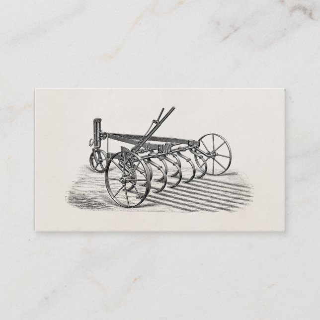 Cartão De Visita Arado velho da agricultura do equipamento agrícola (Frente)