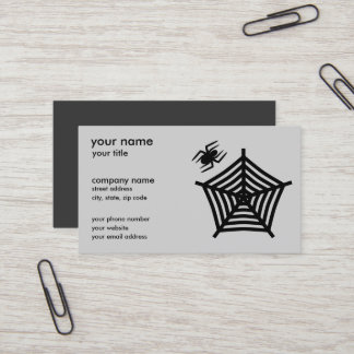 Cartão De Visita Aranha Preta e Silhueta Web Horizontal