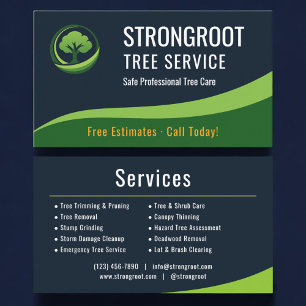 Cartão De Visita Arborista de Serviço de Árvores