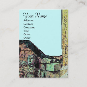 Cartão De Visita ARCHEO/Antiquário,Monograma de Arqueologia,Azul T